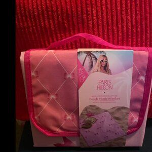 Paris Hilton 60in X 70in Beach Picnic Blanket (Pink)